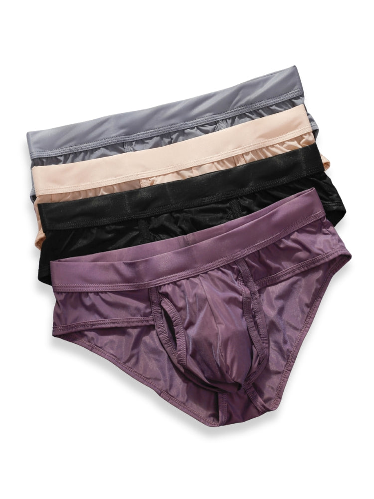 3 Pack Men's Fly Opening Supportive Pouch Stretch Premium Briefs