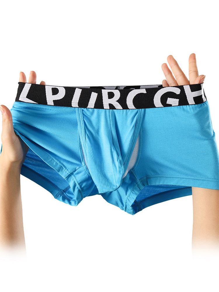 2 Pack Men's Separated Pouch Side Vent Design Trunks