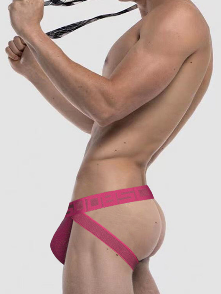 Men's Ribbed Jockstrap Underwear Athletic Supporters