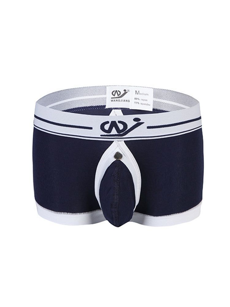 2 Pack Men's Large Pouch Back Opening Sexy Trunks