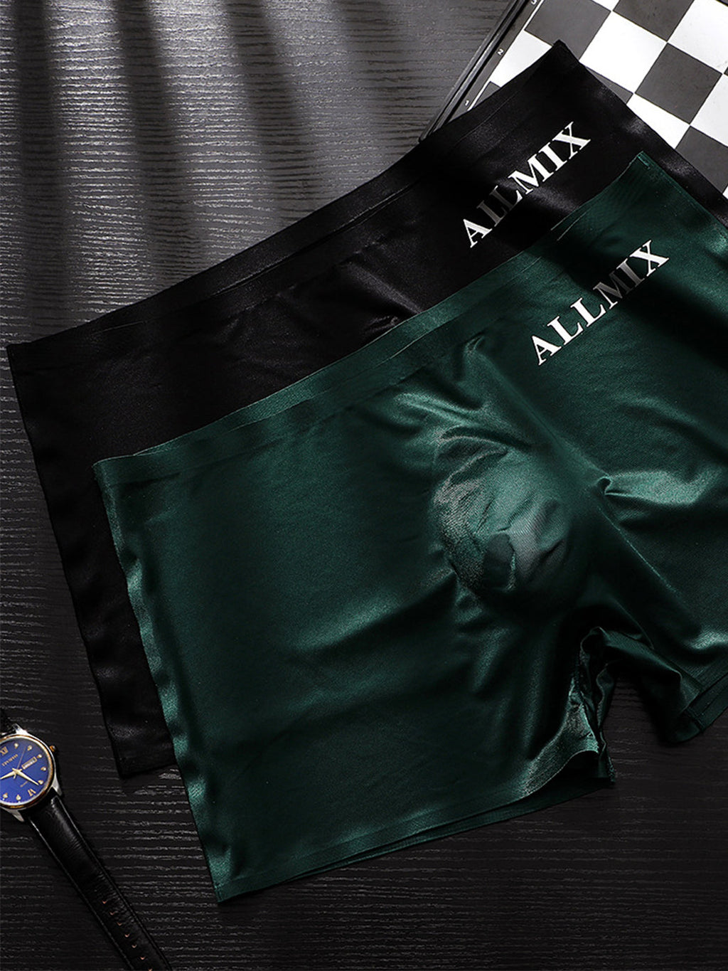 2 Pack ALLMIX Men's Seamless 3D Convex Pouch Trunks