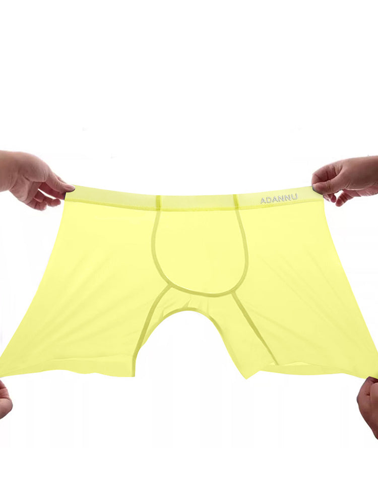 2 Pack Men's Ultra-Thin Breathable Semi-Transparent Pouch Midway Briefs