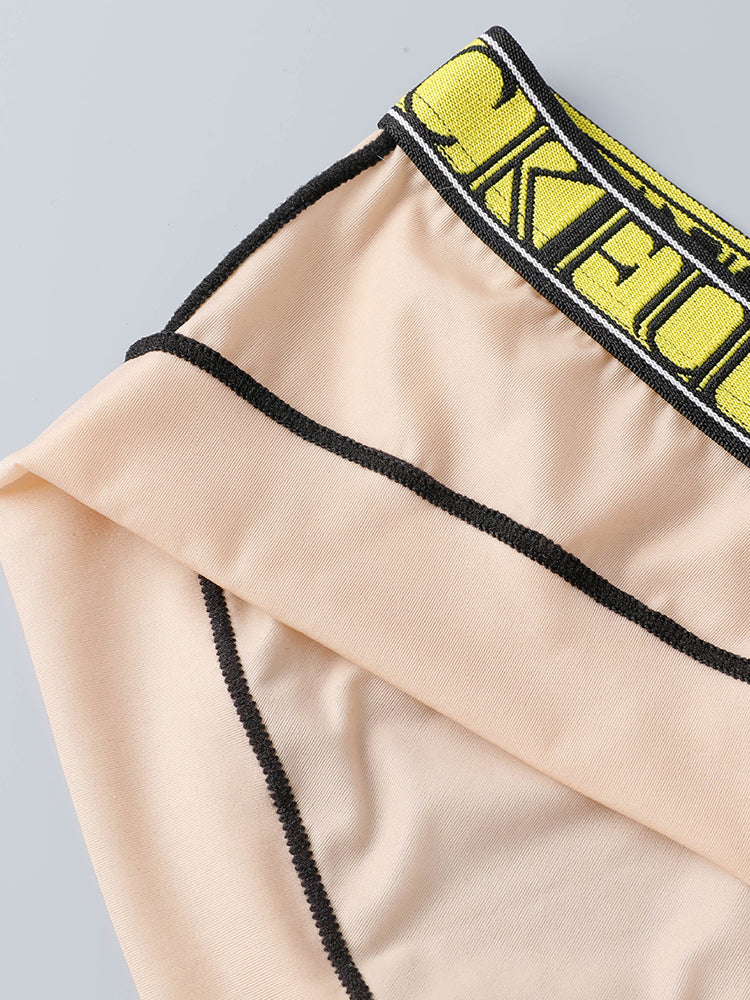 2 Pack Men's Ice-Silk Stretch Sports Briefs with 3D Pouch