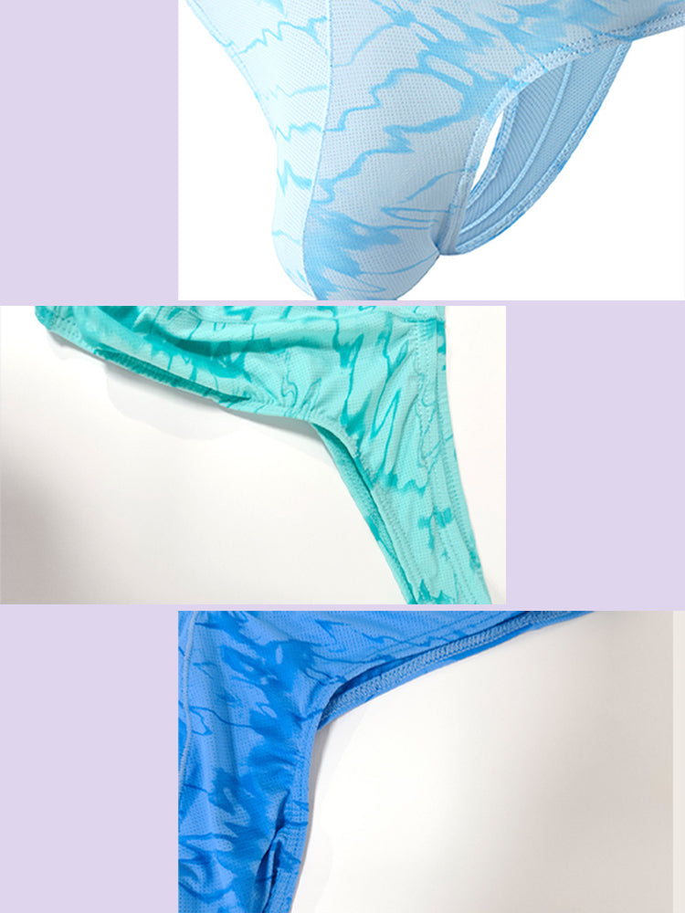 4-pack Men's Supportive Fit Lightweight & Airy Breathable Thong & Strings