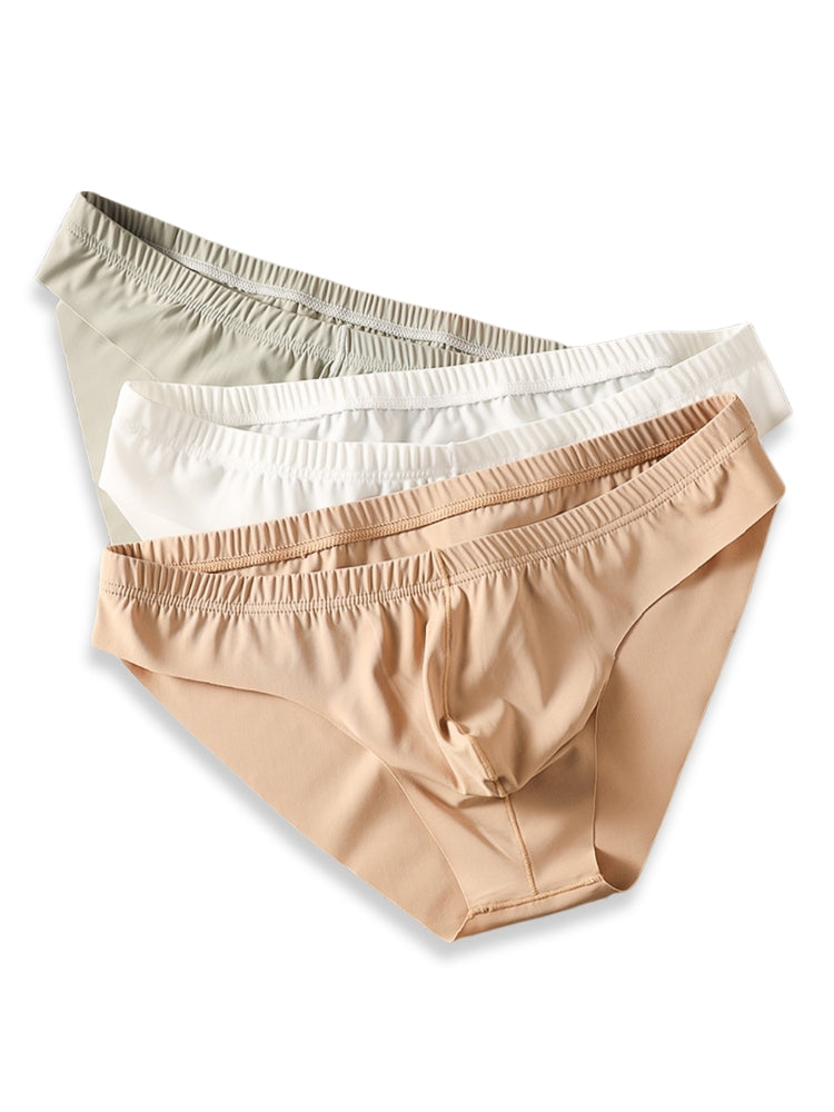 4 Pack Men's Ice Silk Lightweight Breathable Minimalist Briefs
