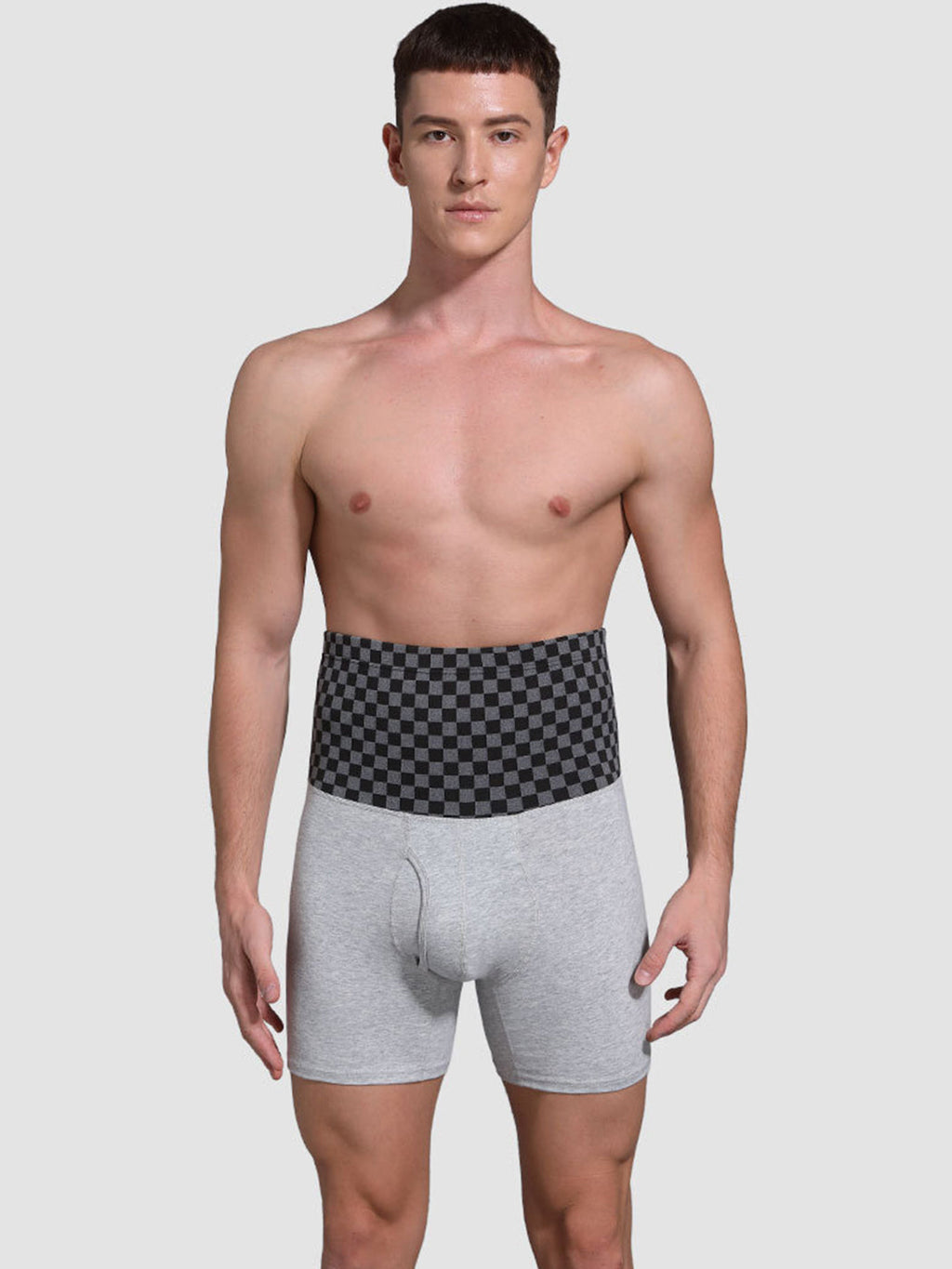 Men's Tummy Control Boxer Briefs With Functional Fly