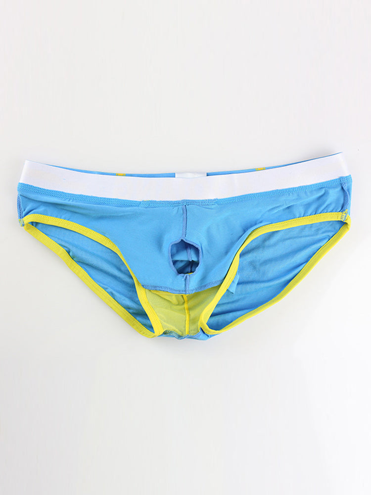 Men's Breathable Cotton Pouch Briefs with Fly