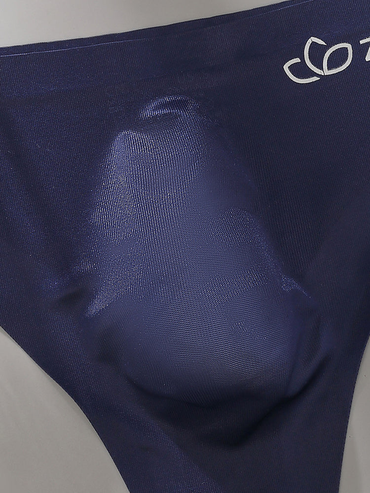 4-pack Men's Sexy Solid Color Letter Seamless Thong