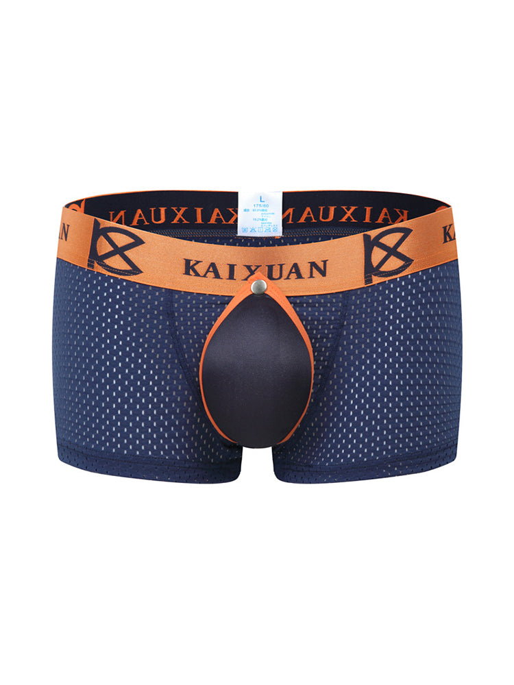 2-pack Men's Sexy Detachable Curled Cup Snap Hip Boxer Briefs