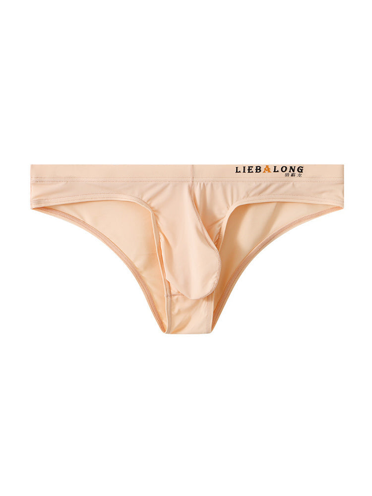 4 Pack Men's Ice Silk Low-Rise Big Pouch Sexy Comfortable Bikini