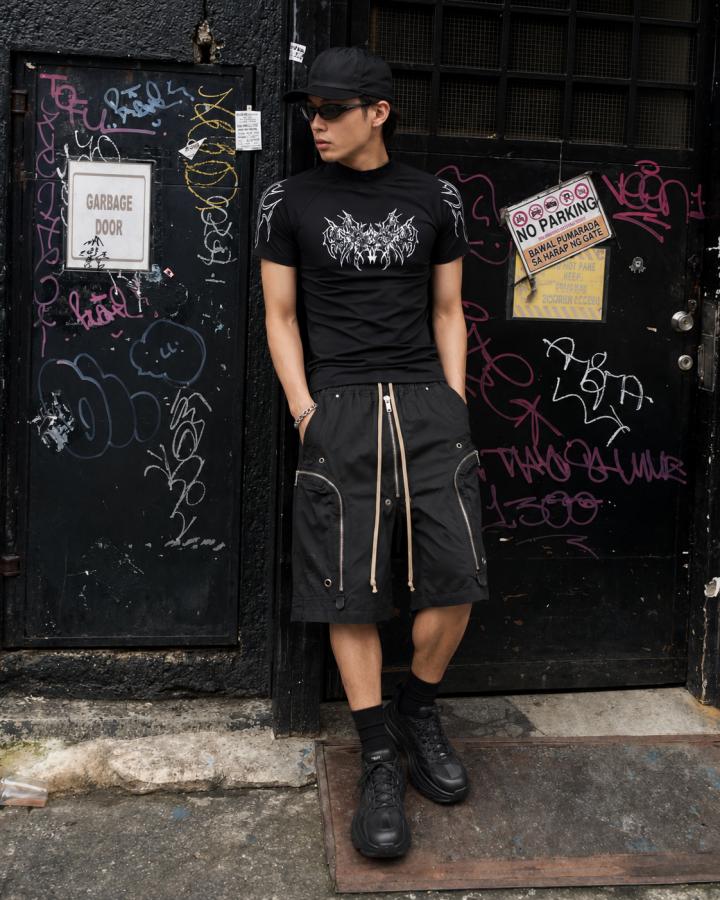 KIIKIO Utility Zipper Functional Cargo Shorts