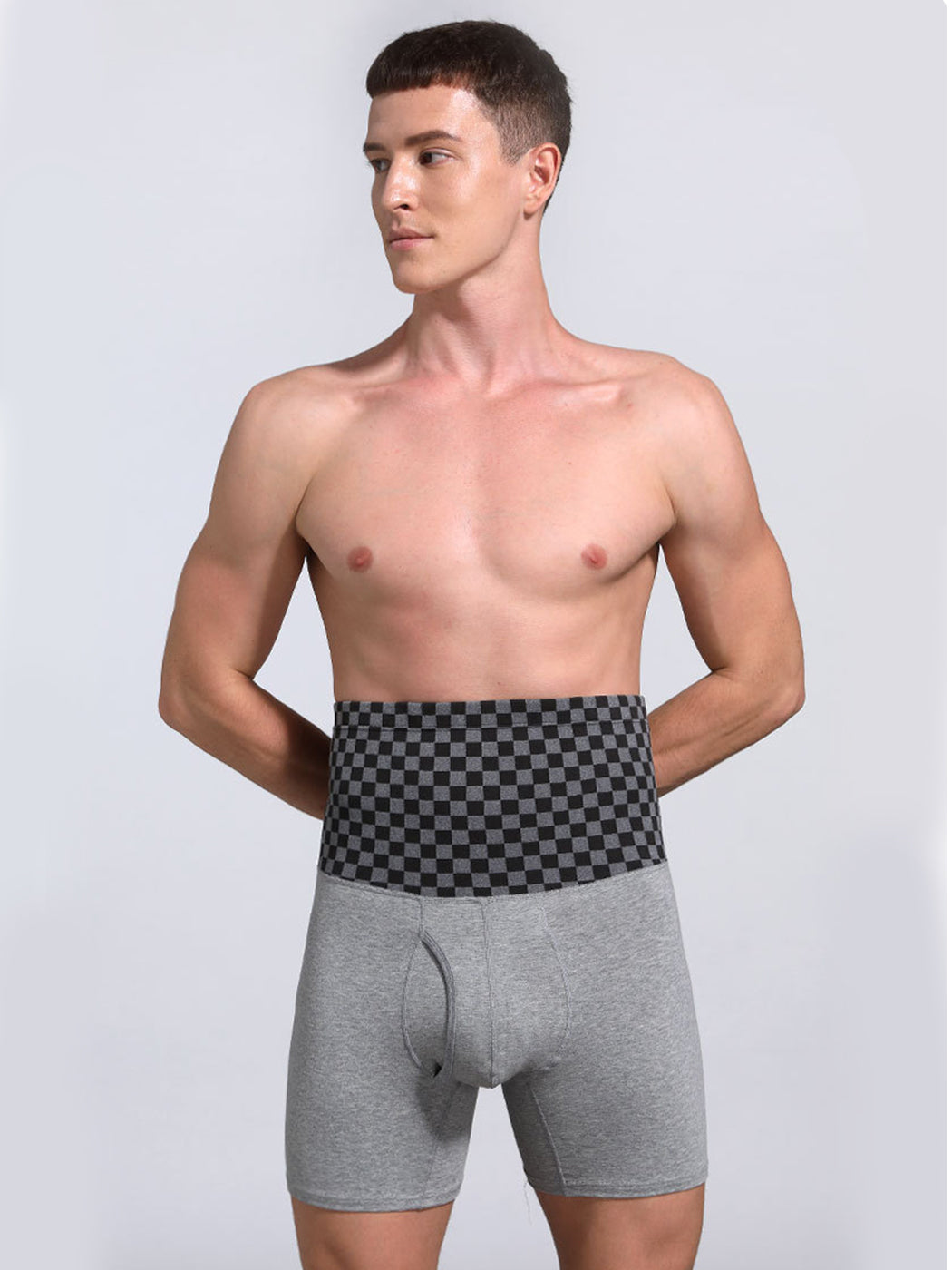 Men's Tummy Control Boxer Briefs With Functional Fly