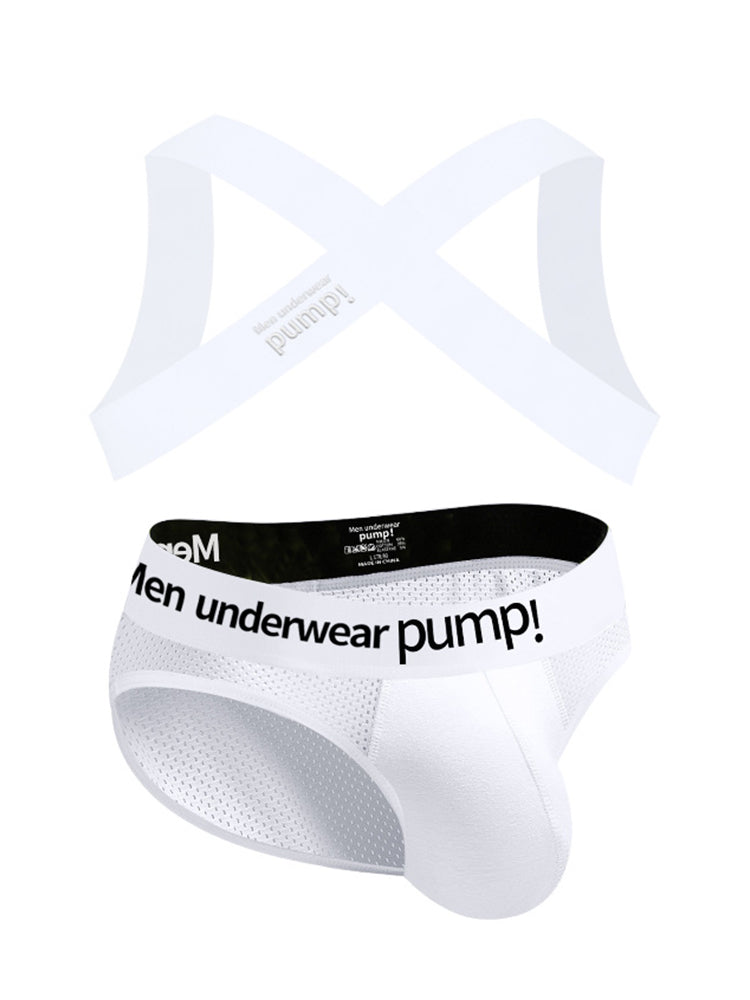 Men's Athletic High-Elasticity Compression Activewear Shoulder Strap & Underwear