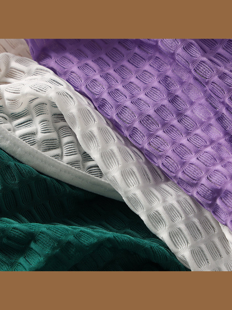 2 Pack Men's Solid-Color Checkered Briefs