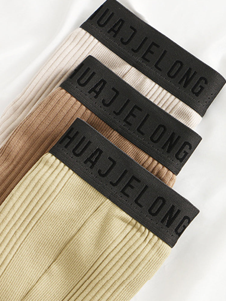 4 Pack Men's Solid Color Cotton Breathable Trendy Briefs