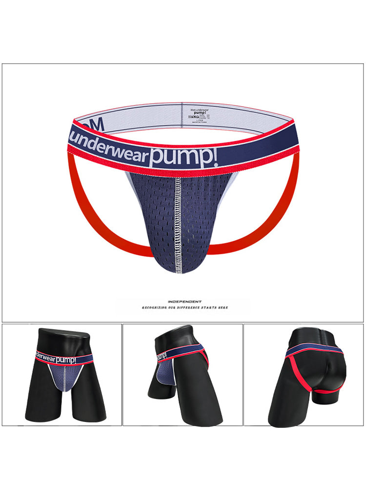 2 Pack Men's Sexy Elastic Waist Micro Mesh Cup Thong