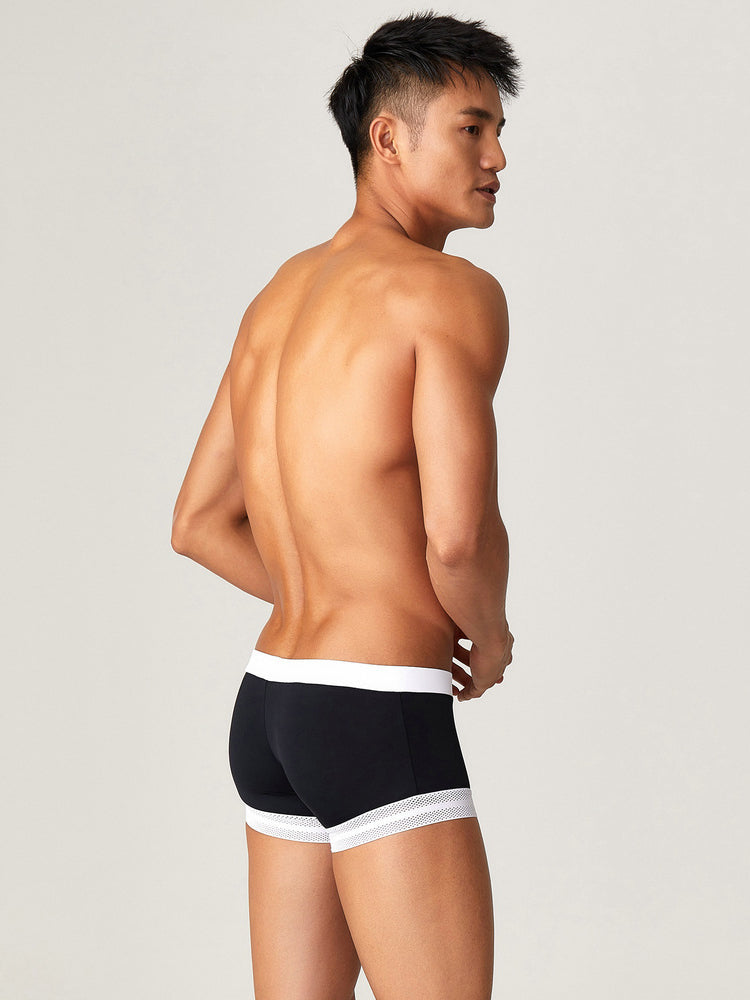 2 Pack Men's Ice Silk Lace Cuff Trunks