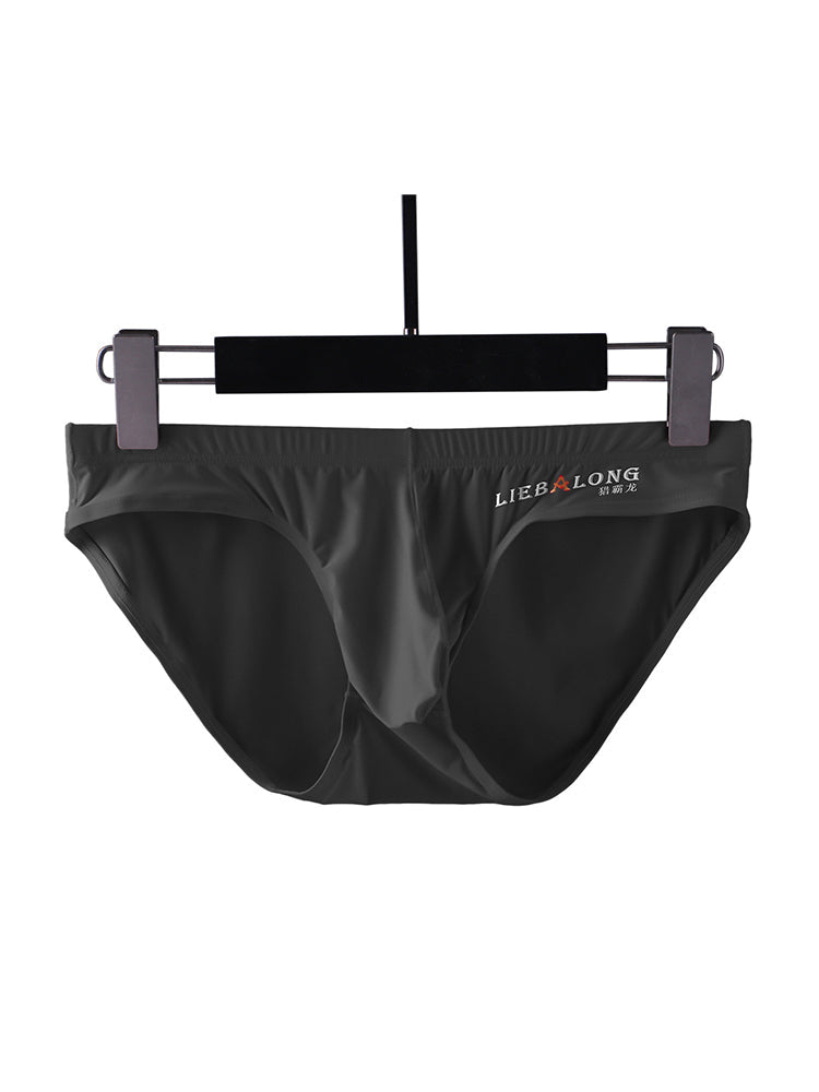 3 Packs of Men's Ice Silk Seamless Convex Pouch Briefs