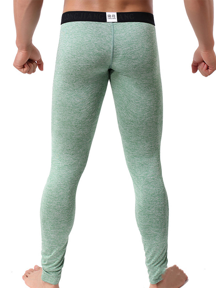 Men's U-Convex Pouch Sexy Base Layer Warm Pants Sleep Pants