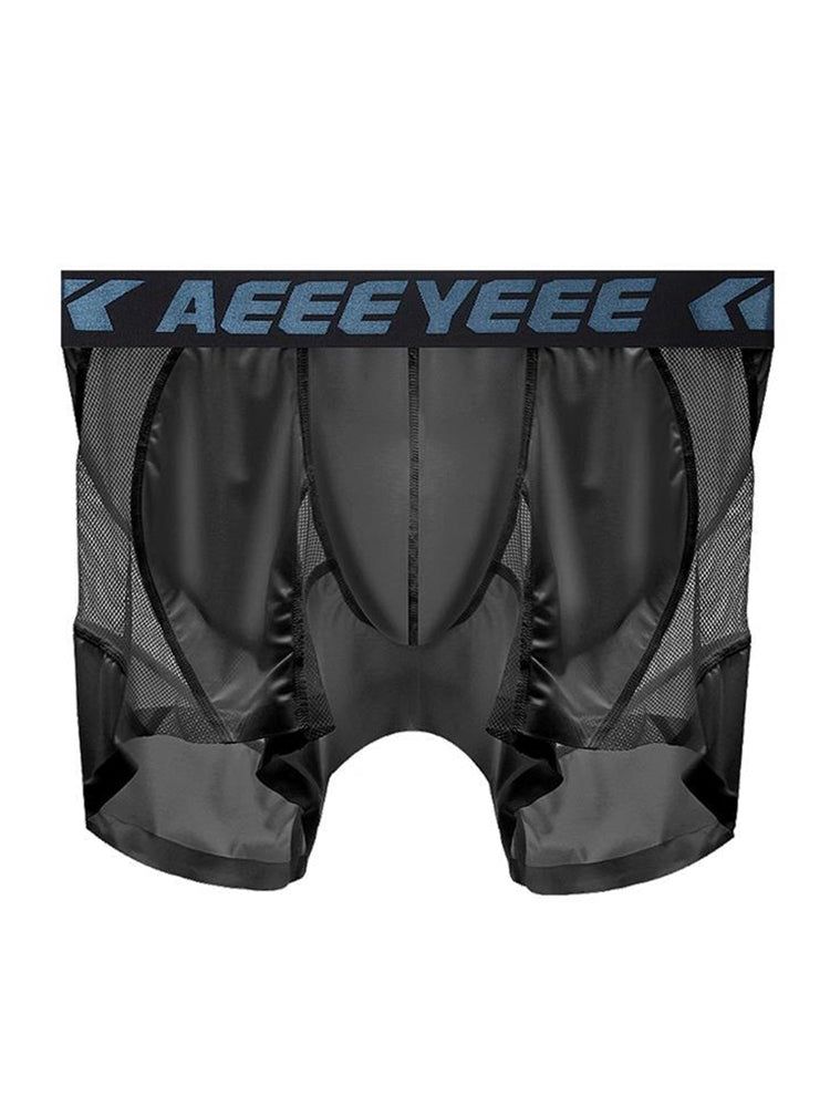 2 Pack Men's Workout Anti-Chafing Quick-Dry & Breathable Mesh Stretch Boxer Briefs