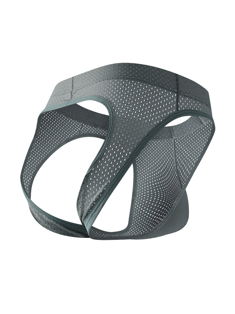 3 Pack Men's Sexy Mesh Transparent Big Pouch Jockstrap