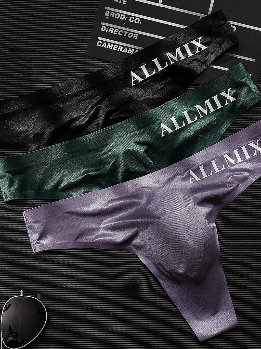 4 Pack ALLMIX Men's Sexy Seamless T-back Thongs