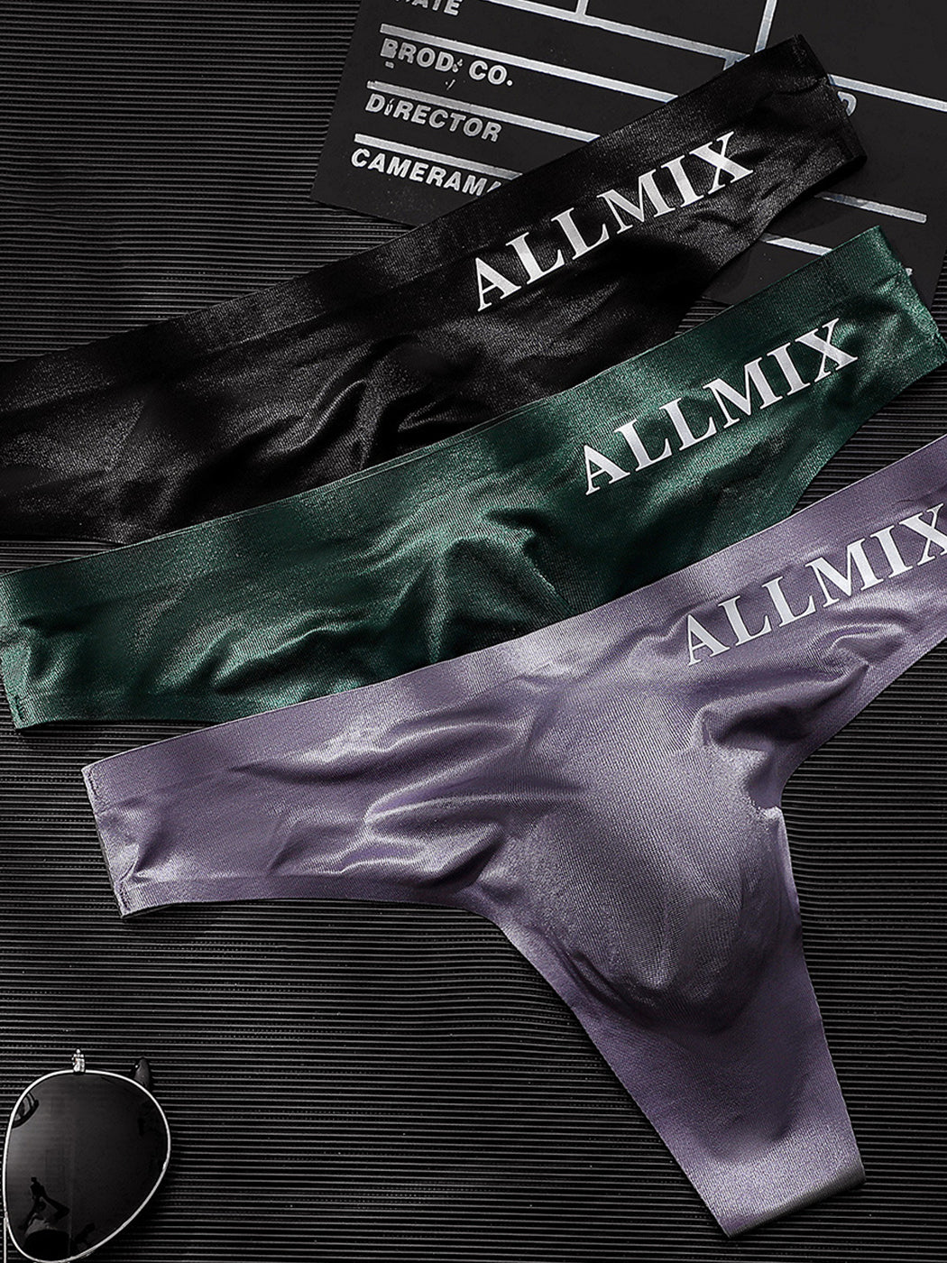 4 Pack ALLMIX Men's Sexy Seamless T-back Thongs