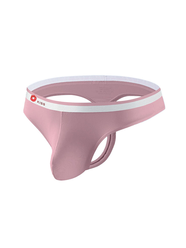 3 Pack Men's Ice Silk Sexy U-Shaped Pouch Kiss Thong