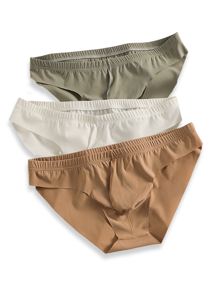 4 Pack Men's Ice Silk Lightweight Breathable Minimalist Briefs