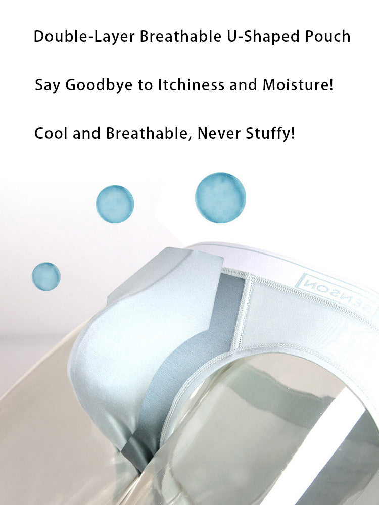 4 Pack Men's Modal Skin-Friendly Solid Color Mid-Rise Briefs