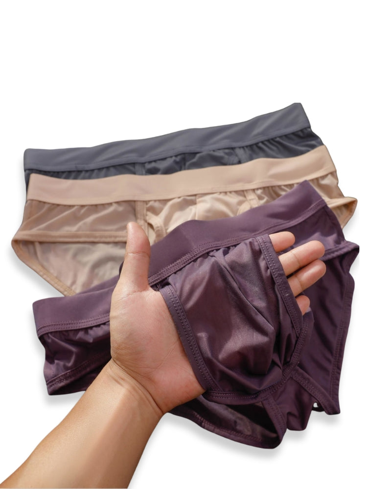 3 Pack Men's Fly Opening Supportive Pouch Stretch Premium Briefs