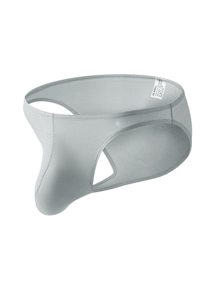 3 Pack Men's Mesh Sexy Low Waist Big Pouch Briefs