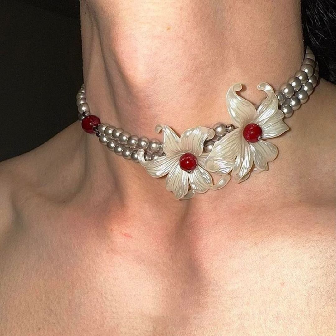 Ivory Blossom Choker