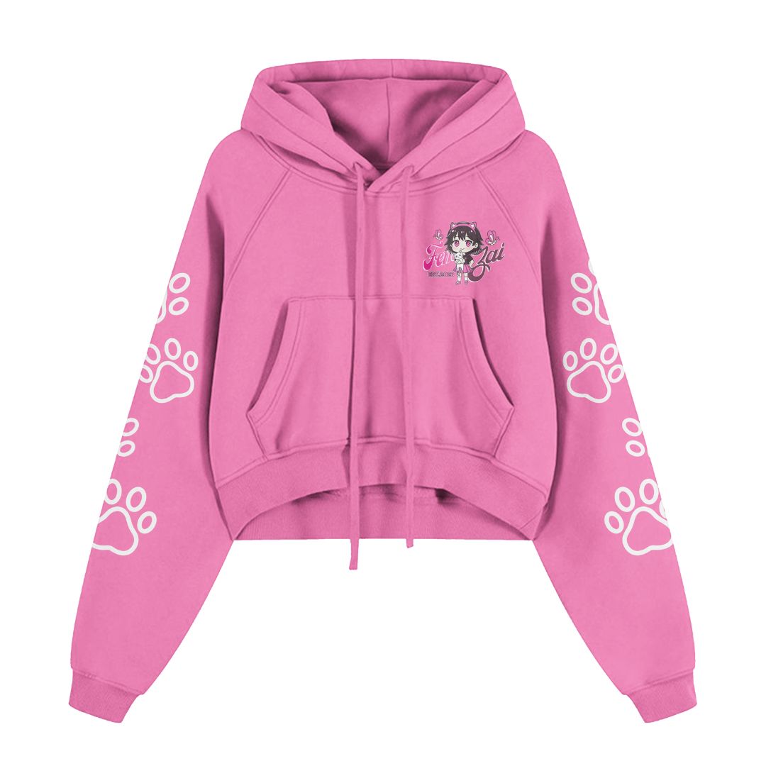 Femzai® Premium Cotton Sugar Storm Cropped Hoodie
