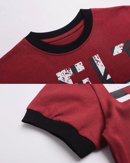 American Vintage Contrast Ringer Graphic T-Shirt New