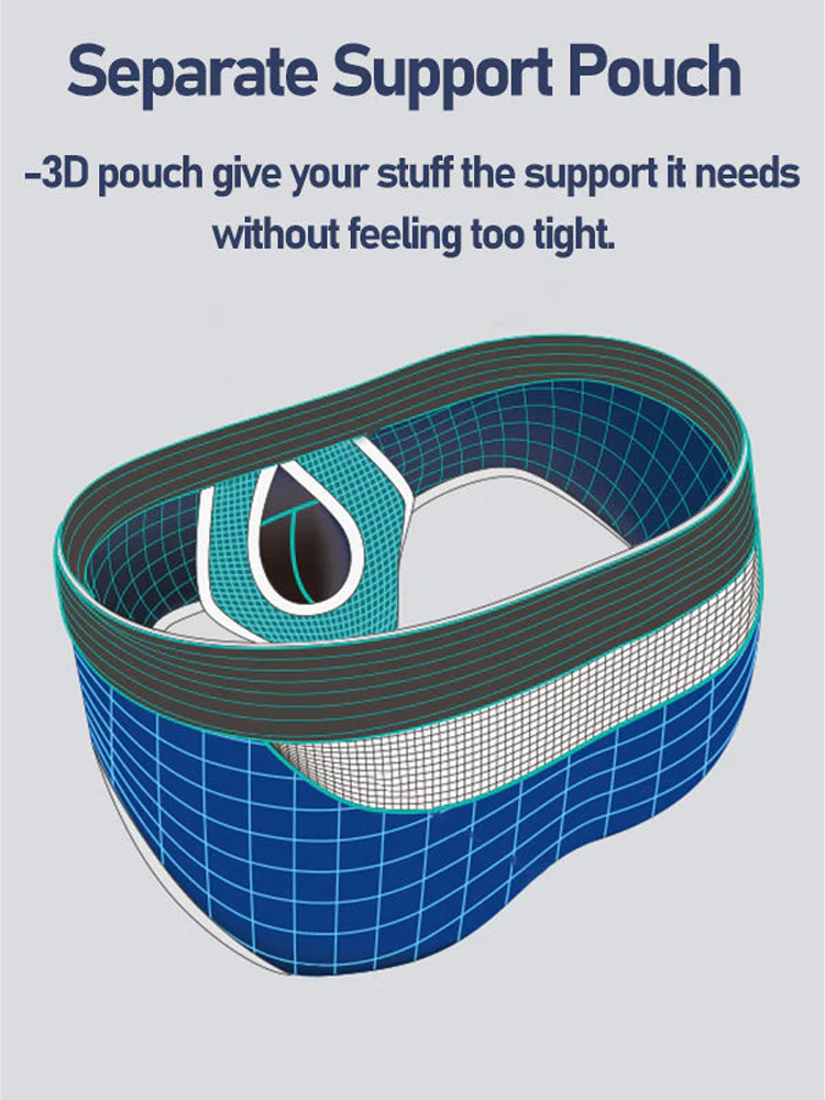 2 Pack Men's Large Pouch Casual Underwear