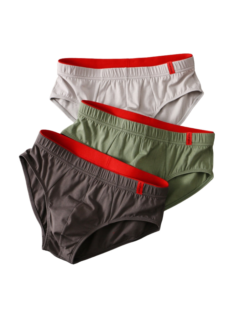 4 Pack Men's Solid Color Cotton Low-Rise Seamless Comfort Briefs