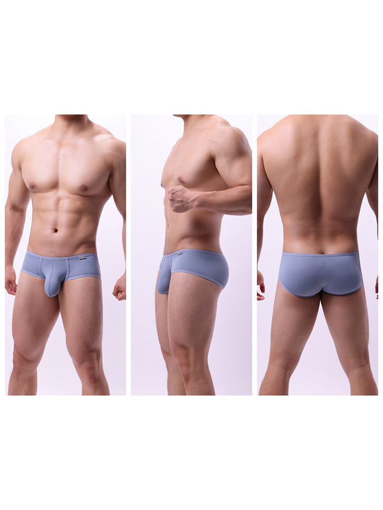 2 Pack Men's Low-Rise Contoured Pouch Stretch Fit Sporty Cut Trunks