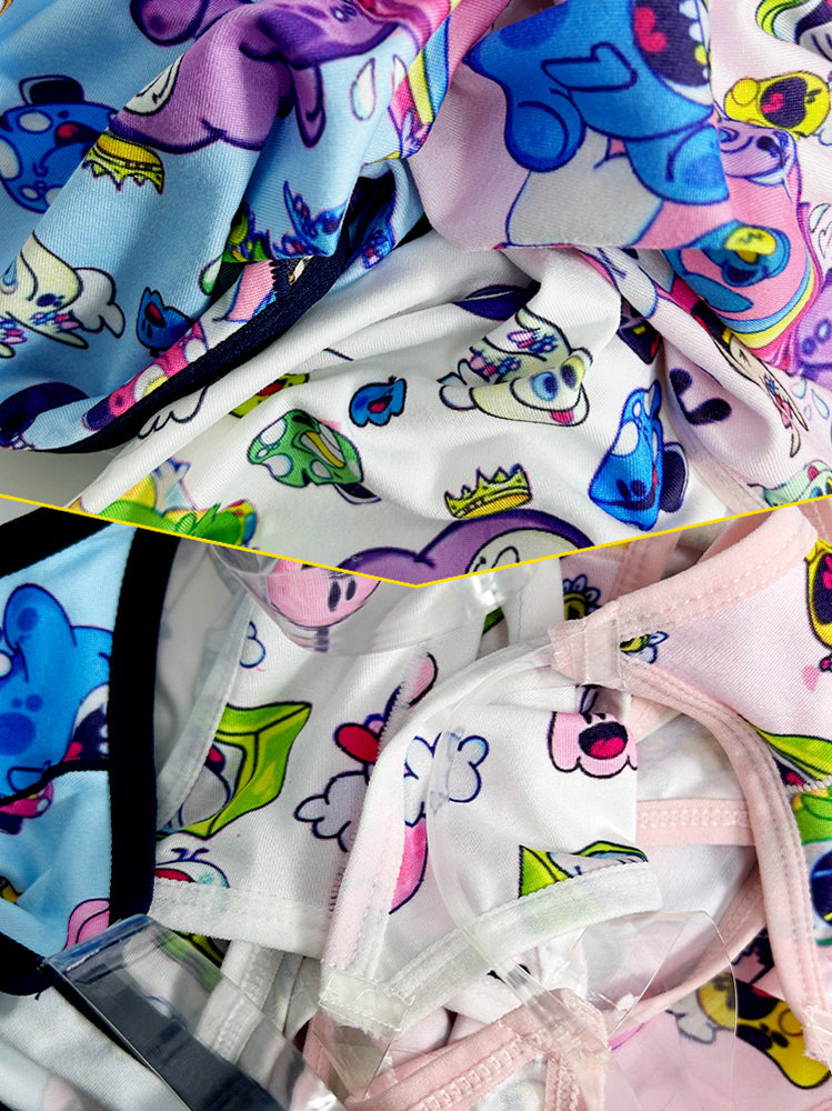 2 Pack Men's Trendy Printed Cartoon Comfortable and Breathable Bikini