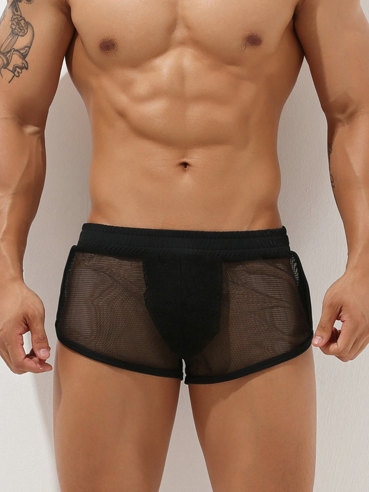 Men’s Sexy See Through Mesh Boxer Shorts