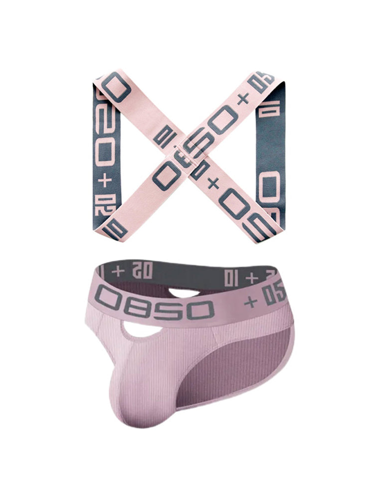 Men's Ultra-Soft Cotton Supportive Fit Activewear Shoulder Strap & Underwear