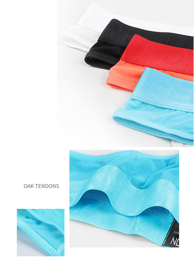 4 Pack Men's Sexy Nylon Low-Rise Comfortable Thong & Strings