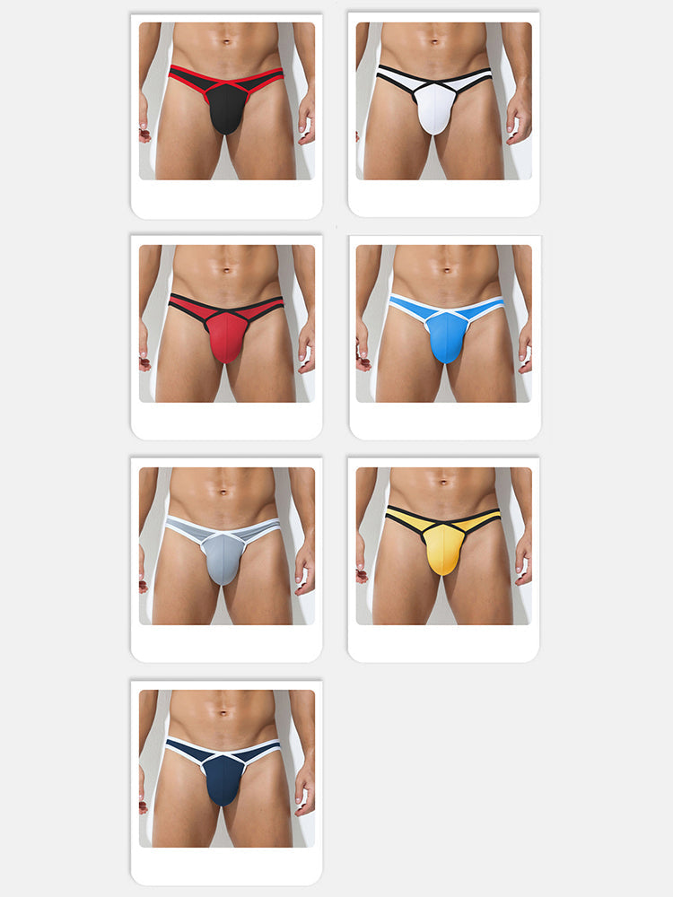 4 Pack Men's Low-Rise Sexy Narrow-Band Cooling U-Convex Breathable Comfortable Thong