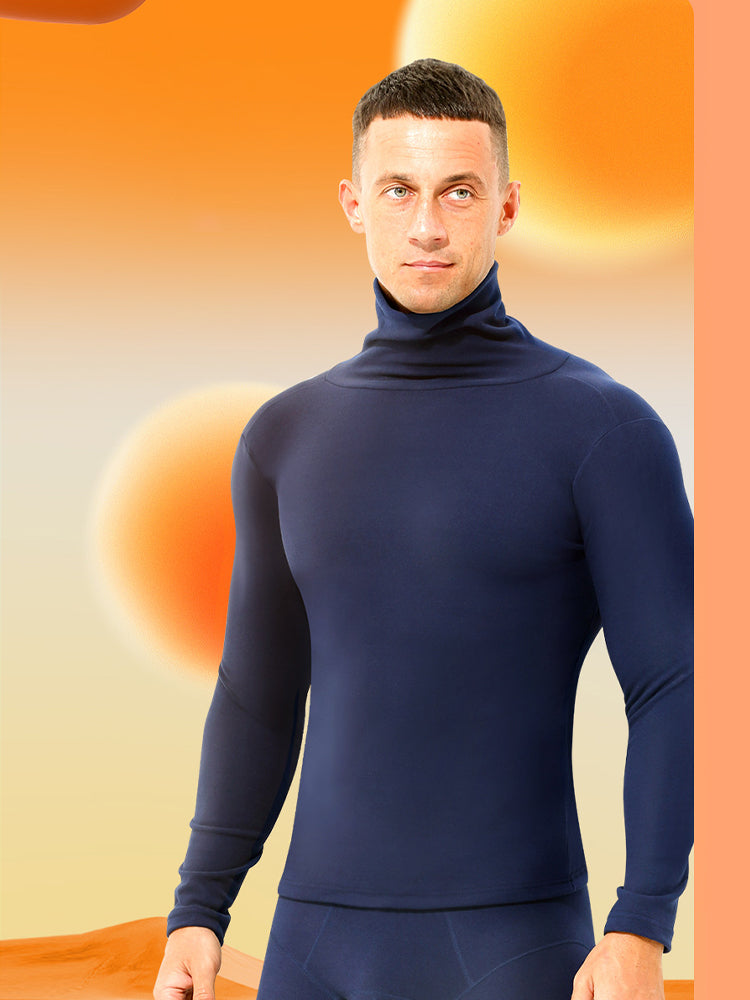 Men's Mid-high Collar Warm Cold-proof Long-sleeved Bottoming Shirt