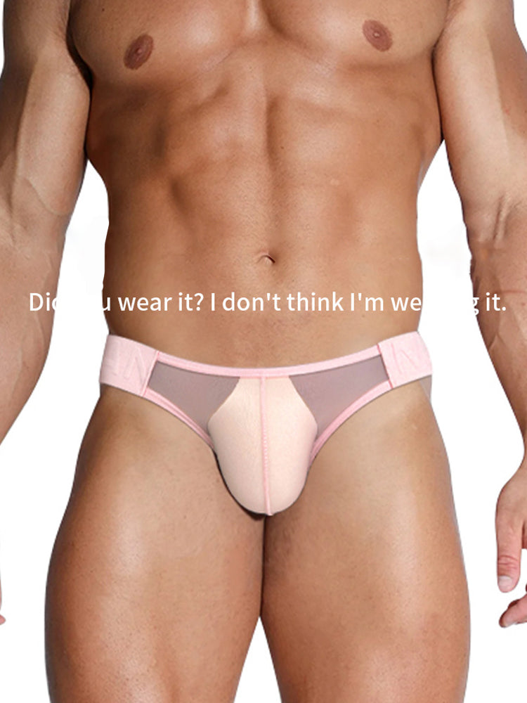 2 Pack Men's Sheer No-Waistband Jockstrap with Textured Pattern