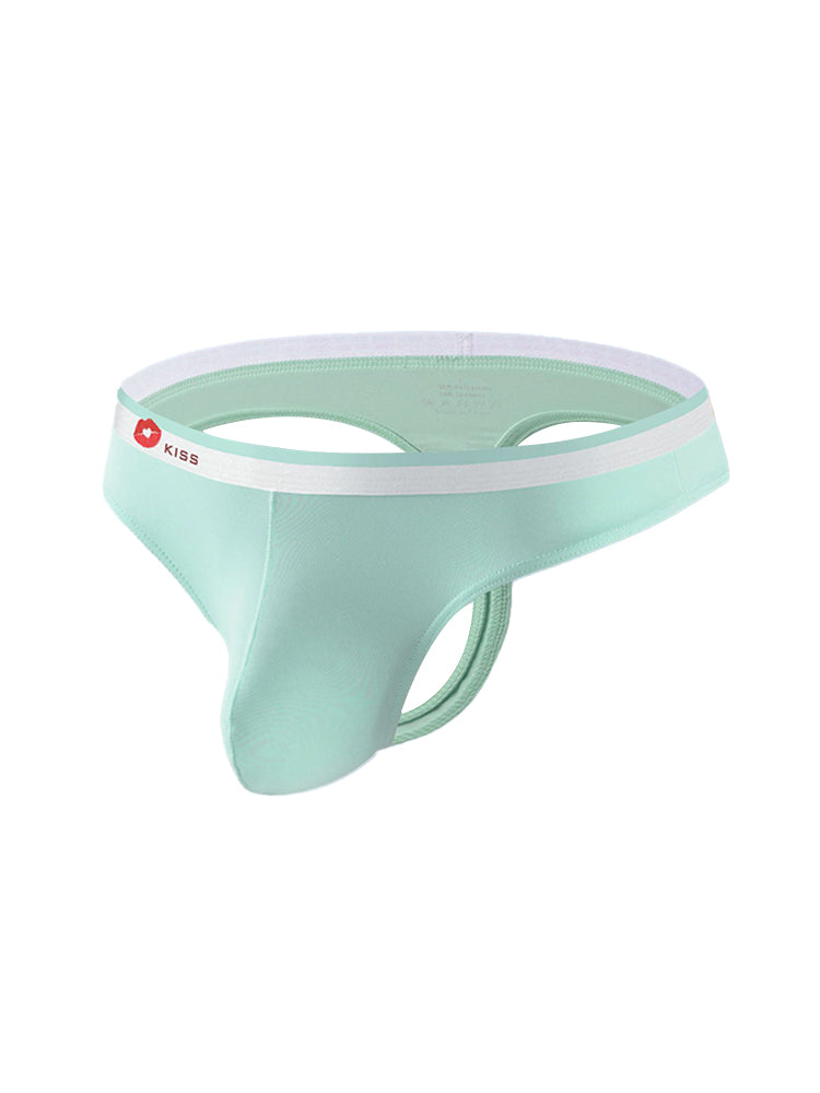 3 Pack Men's Ice Silk Sexy U-Shaped Pouch Kiss Thong