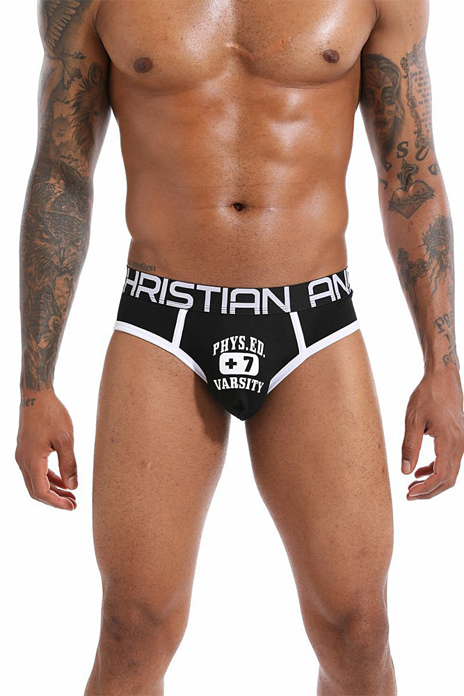 2 Pack Men's Ultra-Soft Printed Low-Rise Sexy Sporty Cut Anti-Chafing Bikini