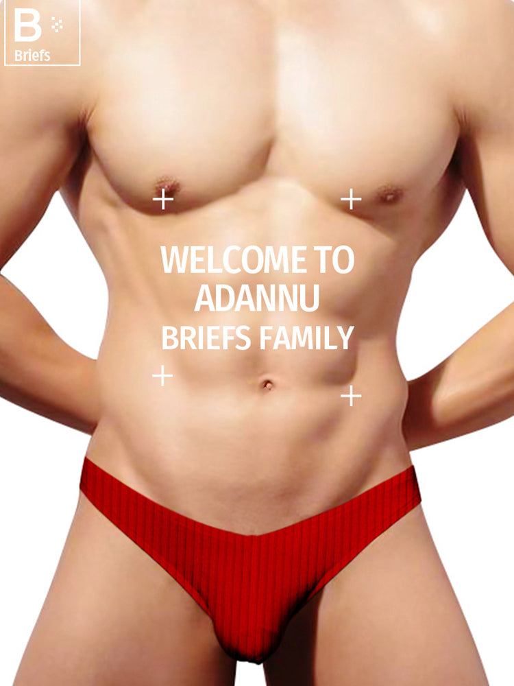 2-pack Men's Ribbed Low-rise Solid Color Thong