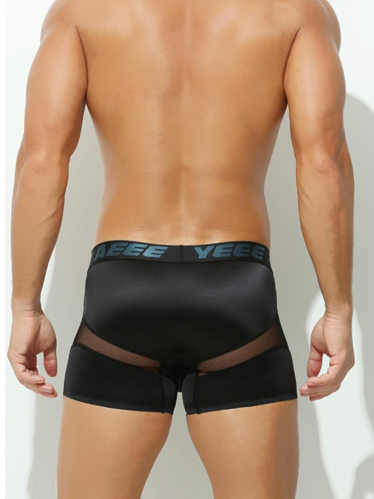 2 Pack Men's Workout Anti-Chafing Quick-Dry & Breathable Mesh Stretch Boxer Briefs