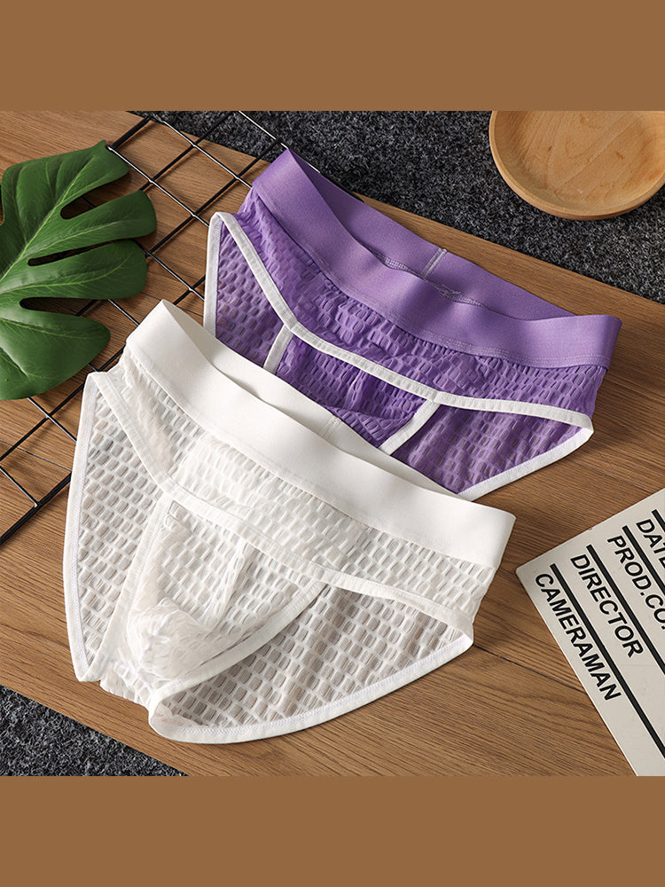 2 Pack Men's Lace Breathable Briefs